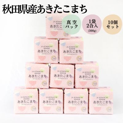 秋田県産 あきたこまち 真空キューブ米セット 300g×10個 合計3kg 令和5年産 [ お米 ご飯 ブランド米 銘柄米 ] お届け:2023年11月中旬頃〜2024年10月中旬頃