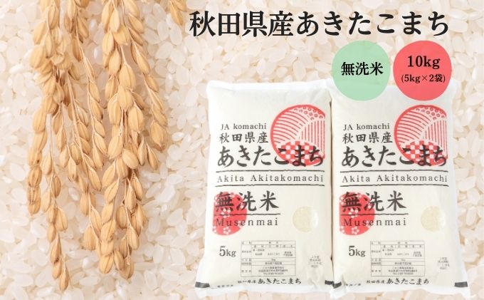 【ふるさと納税】無洗米 秋田県産 あきたこまち 10kg (5kg×2袋) 令和5年産　【 お米 ご飯 ブランド米 銘柄米 】　お届け：2023年11月中旬頃～2024年10月中旬頃