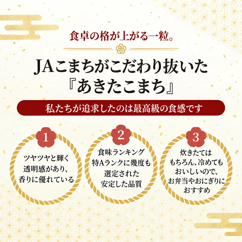 【ふるさと納税】新米[令和8年産] 無洗米 秋田県産 あきたこまち 3kg (1kg×3) 真空パック [JAこまち] 米 お米 白米 ご飯 お弁当 あま味 モチモチ 美味しい ブランド米 銘柄米 秋田 羽後　お届け：2027年9月末まで f054631-ugo-10000381 秋田県羽後町 サンプル画像2