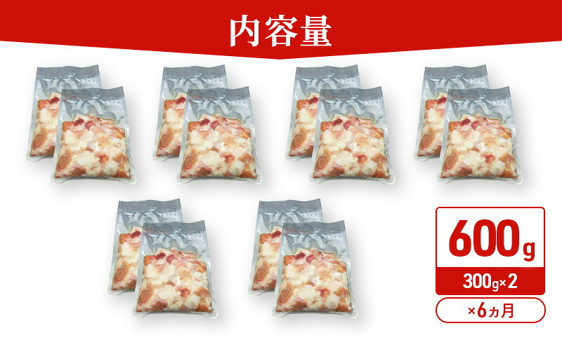 【ふるさと納税】《 定期便 6ヵ月 》 秋田県 羽後町産 羽後和牛 ミックスホルモン 600g （300g×2）【 焼肉 ホルモン BBQ バーベキュー キャンプ 】 f054631-ugo-10000469 秋田県羽後町 サンプル画像3