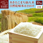 【ふるさと納税】令和5年産 あきたこまち「仙人米」白米 10kg 自然乾燥米 はさがけ 秋田県東成瀬村産