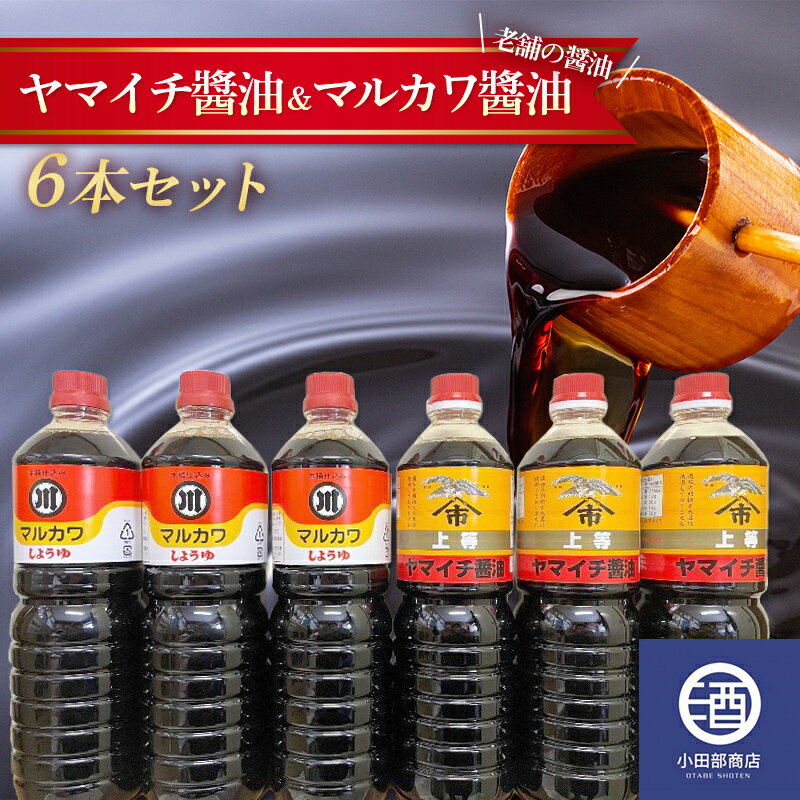 山形県 老舗 ヤマイチ醬油 マルカワ醬油 6本セット 1Lペットボトル F2Y-3508