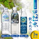 【ふるさと納税】 山形県 天然水飲み比べセット（月光の水 350ml×20本・氷河水500ml×24 ...