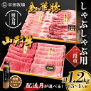 【ふるさと納税】 【配送月選べる】贈答用 平田牧場 金華豚（ロース300g、カタロース300g）・山形牛（モモ300g、カタロース300g） しゃぶしゃぶ用 1.2kg 2段重 特製みそポン酢セット 約3～4人前 F2Y-5796var