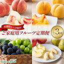 【ふるさと納税】【仲野観光果樹園】≪2025年先行予約≫3回定期便 ご家庭用 山形県産 白桃&黄桃3kg シャインマスカット&ピオーネ1.6kg ラ・フランス&...