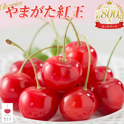 《限定品》 ☆やまがた紅王☆ 2L～3Lサイズ 200g×4パック 秀品 FSY-0615