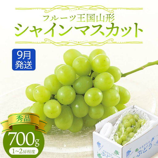 【ふるさと納税】【先行予約 2025年度発送】♪フルーツ王国山形♪シャインマスカット700g 9月発送 マスカット ぶどう ブドウ 葡萄 デザート フルーツ 果物 くだもの 果実 食品 山形県 FSY-1138 【ふるさと納税】【先行予約 2025年度発送】♪フルーツ王国山形♪シャインマスカット700g 9月発送 マスカット ぶどう ブドウ 葡萄 デザート フルーツ 果物 くだもの 果実 食品 山形県 FSY-1138