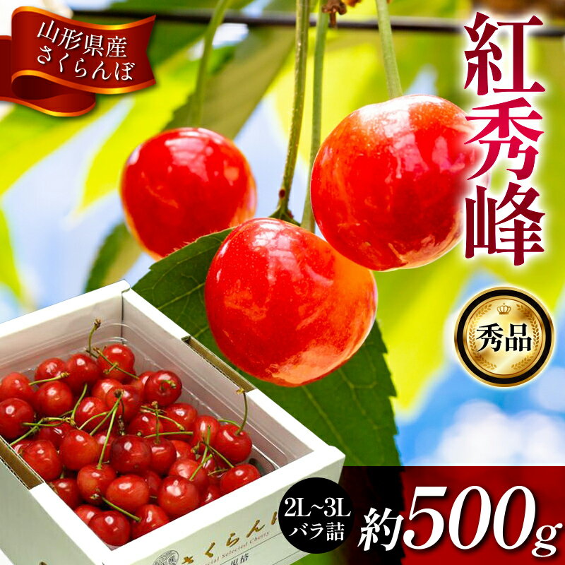 【ふるさと納税】 《先行受付2025年度発送》山形県産 さくらんぼ 紅秀峰 秀品 2L~3Lサイズ 約500gバラ詰め FSY-1215