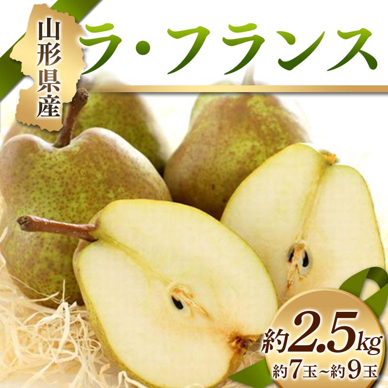 【ふるさと納税】 《先行予約 2024年度発送》山形県産ラ・フランス 約2.5kg 約7玉～約9玉 FSY-1232