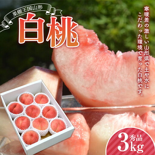 【ふるさと納税】《先行予約 2025年度発送》山形県産 白桃 秀品 3kg もも モモ 桃 デザート フルーツ 果物 くだもの 果実 食品 山形県 FSY-2202 【ふるさと納税】《先行予約 2025年度発送》山形県産 白桃 秀品 3kg もも モモ 桃 デザート フルーツ 果物 くだもの 果実 食品 山形県 FSY-2202