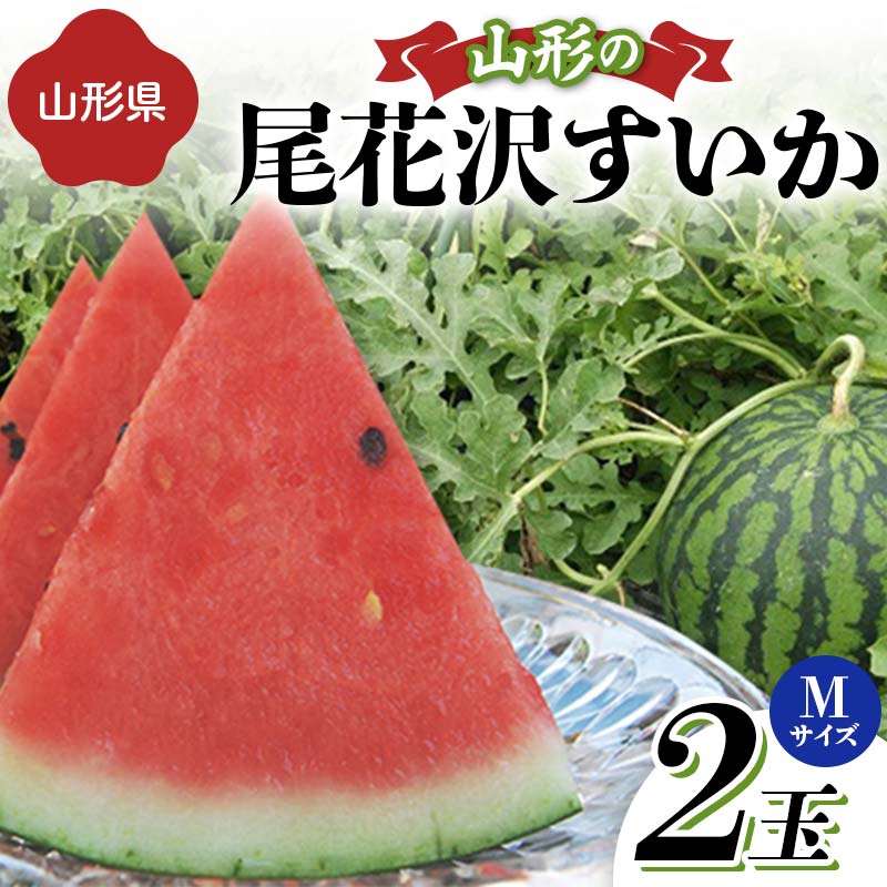 【ふるさと納税】 《先行予約 2024年度発送》山形の尾花沢すいか 2玉（Mサイズ） FSY-1267