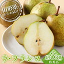 【ふるさと納税】 山形県産 厳選ラ・フランス 特秀品 3kg 化粧箱(8~10玉入り)《2025年11月発送開始》 なし ナシ 梨 デザート フルーツ 果物 くだもの 果実 食品 山形県 FSY-1356