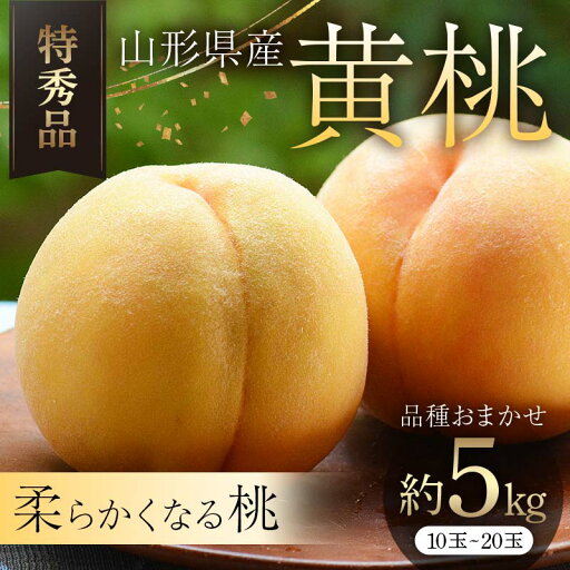 【ふるさと納税】 【令和7年産 先行受付】山形県産黄桃 約5kg(10~20玉) 品種おまかせ 特秀品 もも 果物 フルーツ FSY-2059 【ふるさと納税】 【令和7年産 先行受付】山形県産黄桃 約5kg(10~20玉) 品種おまかせ 特秀品 もも 果物 フルーツ FSY-2059