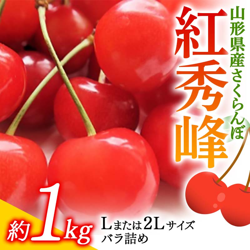 【ふるさと納税】《先行予約 令和6年度産》さくらんぼ紅秀峰 L又は2Lサイズ 1kg バラ詰め FSY-0180