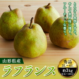 【ふるさと納税】《先行予約 2024年度発送》山形県産ラフランス3kg 洋梨 なし 梨 山形県 果物 くだもの フルーツ FSY-0114