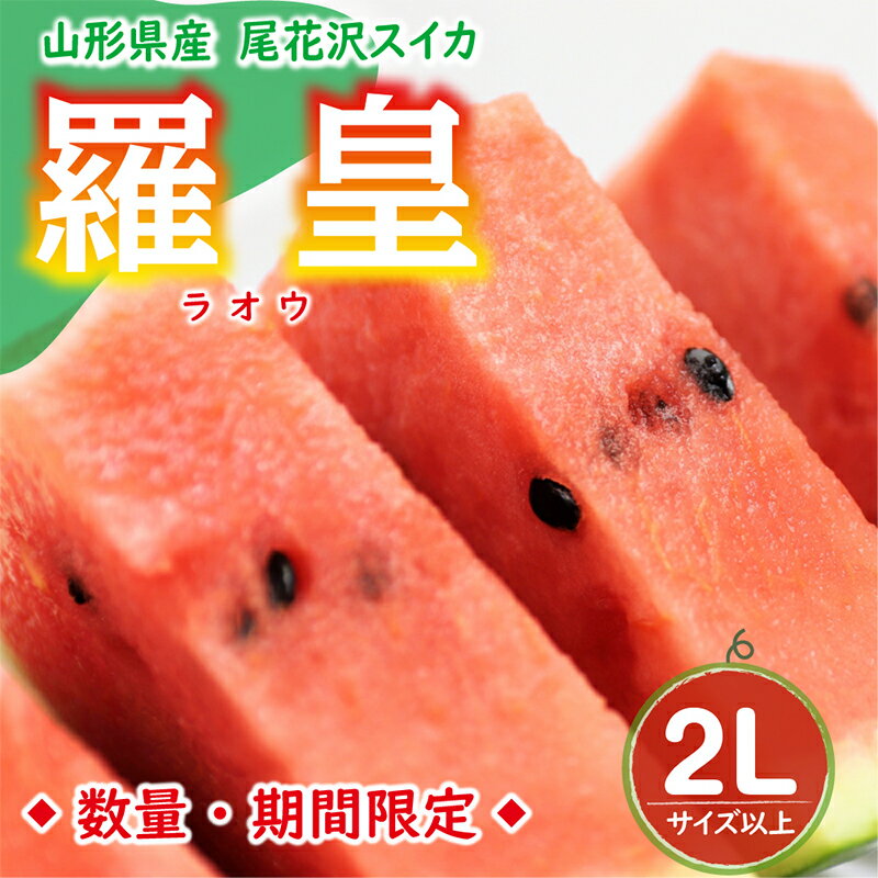 【ふるさと納税】《令和6年度産先行受付》※数量・期間限定※ 尾花沢スイカ 羅皇 2Lサイズ以上 1玉 FSY-0005