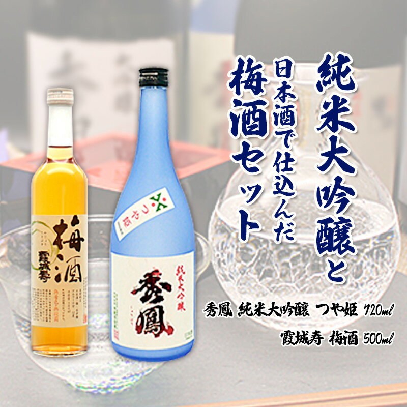 純米大吟醸と日本酒で仕込んだ梅酒セット 秀鳳 fz20-051 山形 お取り寄せ 送料無料