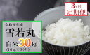 【ふるさと納税】FY20-146 山形産米定期便雪若丸30k...