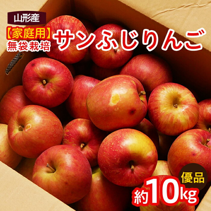 [家庭用]無袋栽培 サンふじりんご 優品 約10kg入り