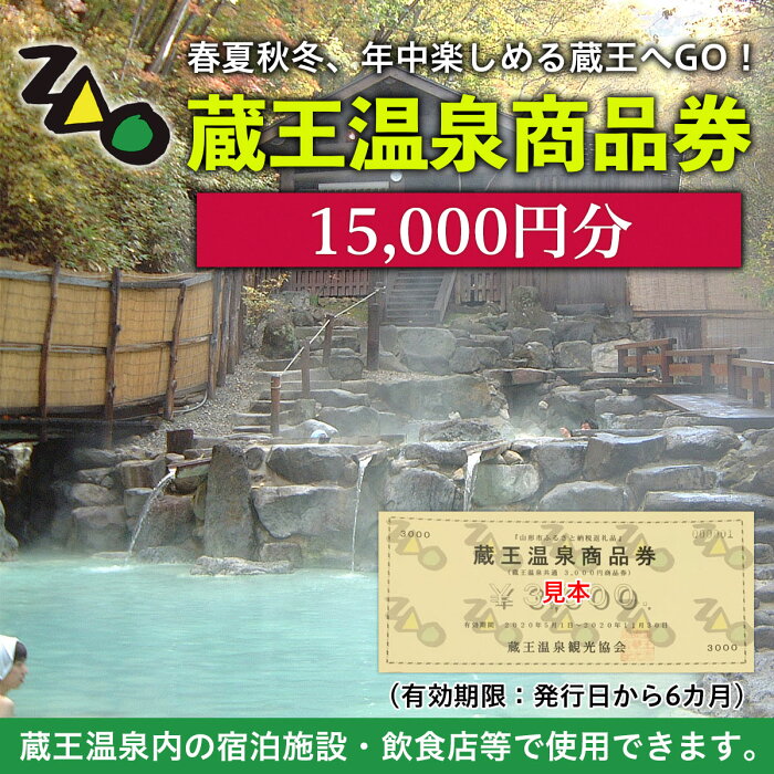 【ふるさと納税】FY21-514 蔵王温泉商品券 15,000円分