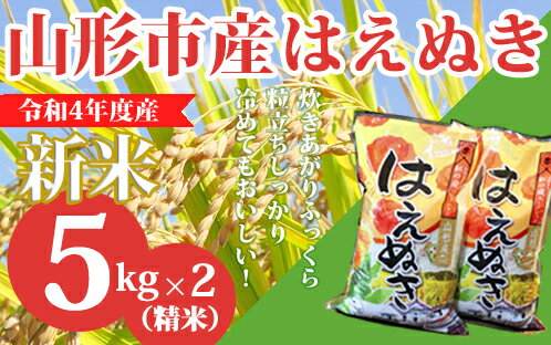 【ふるさと納税】FS21-029 【令和4年産新米先行予約】山形産 はえぬき 10kg(5kg×2袋)