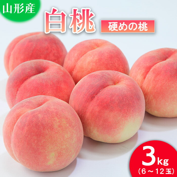 【ふるさと納税】山形の桃(硬い品種)3kg(6～12玉) 【