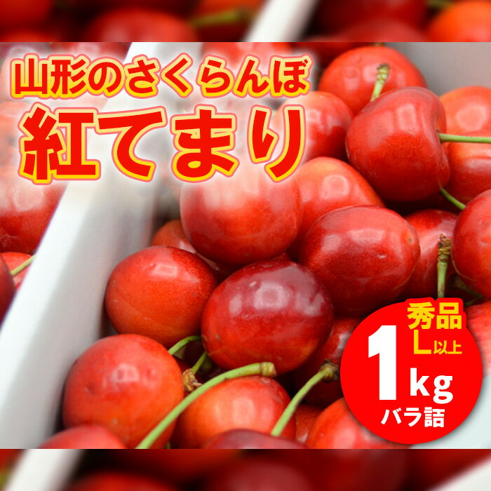 山形のさくらんぼ 紅てまり 1kg Lサイズ以上 バラ詰 FU21-616 フルーツ くだもの 果物 お取り寄せ 先行予約