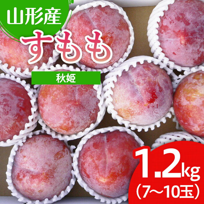 山形市産 すもも(秋姫) 1.2kg(7〜10玉) [令和6年産先行予約]FU22-026 フルーツ くだもの 果物 お取り寄せ 先行予約