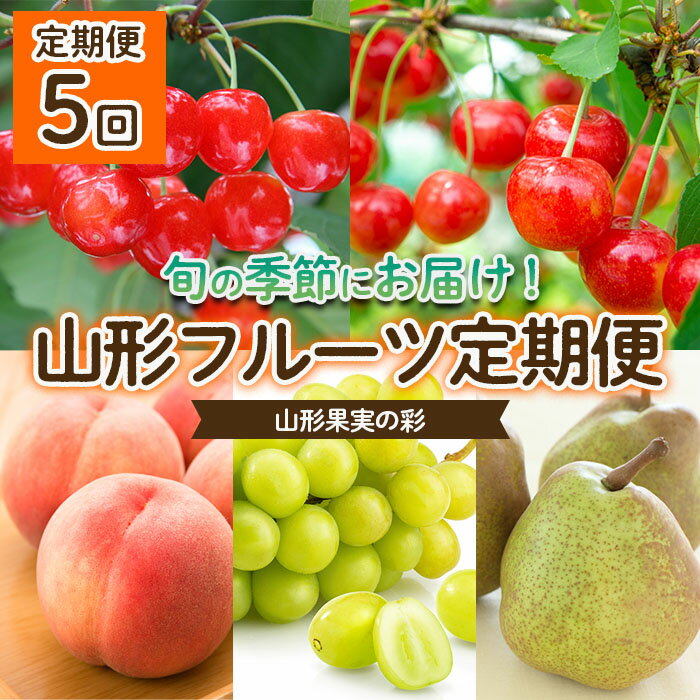 【ふるさと納税】【定期便5回】山形果実の彩 【令和6年産先行予約】FU22-042 フルーツ くだもの 果物 お取り寄せ 先行予約