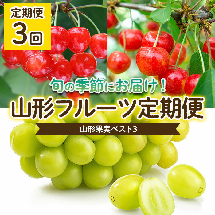 【ふるさと納税】【定期便3回】山形果実ベスト3 FS22-071 さくらんぼ サクランボ 佐藤錦 紅秀峰 ぶどう ブドウ シャインマスカット 果物 くだもの フルーツのサムネイル