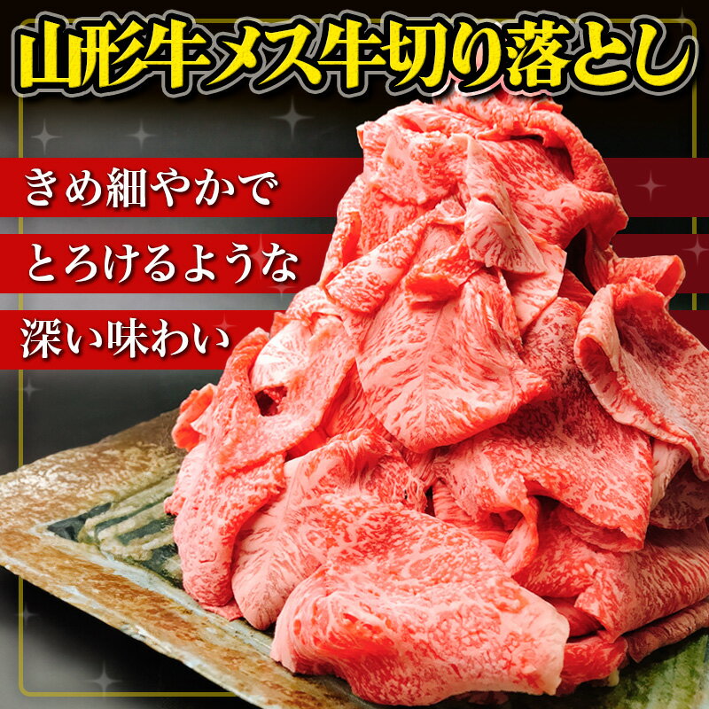 山形牛 切落とし 小分け 牛肉 丼 山形 送料無料 すき焼き 焼肉 しゃぶしゃぶ　【ふるさと納税】厳選 A5-A4 山形牛 メス牛 切り落し 1kg FZ22-250 国産 和牛 山形 ブランド牛 切り落とし お取り寄せ 送料無料