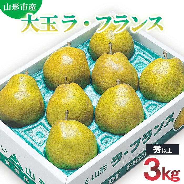 山形市産 大玉ラ・フランス 秀 以上 3kg (7玉～10玉) fz20-502 ラフランス 洋梨 フルーツ 果物 お取り寄せ 送料無料 洋なし