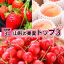 55位! 口コミ数「0件」評価「0」【定期便3回】山形の果物トップ3 【令和6年産先行予約】FS23-724 山形 山形県 山形市 フルーツ 果物 くだもの 送料無料 いちご ･･･ 