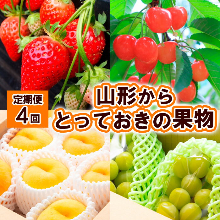 【ふるさと納税】【定期便4回】山形からとっておきの果物 【令和6年産先行予約】FS23-725 山形 山形県...