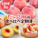 【ふるさと納税】【定期便3回】たっぷり桃の食べ比べ定期便 【