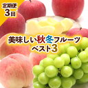 【ふるさと納税】【定期便3回】美味しい秋冬フルーツベスト3 【令和7年産先行予約】FU23-960くだもの 果物 フルーツ 山形 山形県 山形市 お取り寄せ 2025年産