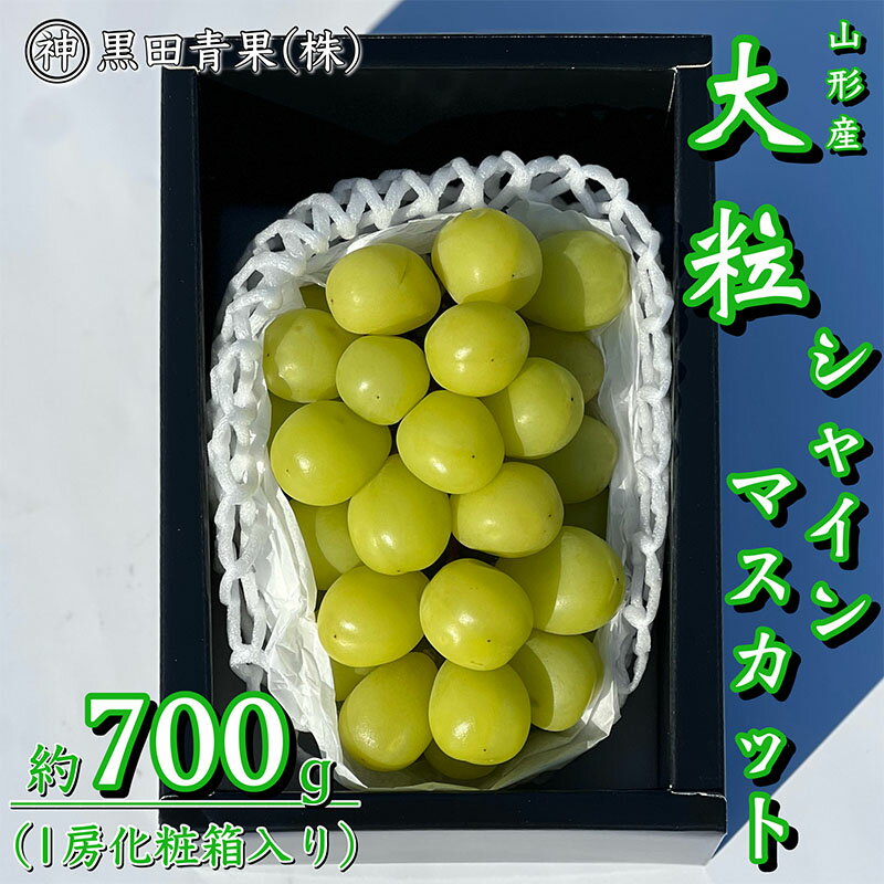 山形産 シャインマスカット 秀品 約700g(1房化粧箱入り) [令和6年産先行予約]FU23-418 フルーツ くだもの 果物 お取り寄せ 先行予約 山形 山形県 山形市 送料無料 ぶどう 葡萄 ブドウ