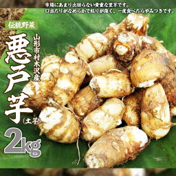 【ふるさと納税】山形市の伝統野菜 村木沢の「悪戸芋」ねっとり食感里芋 2kg fz23-093