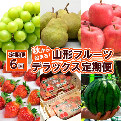 【定期便6回】秋から始まる！山形フルーツ デラックス定期便 [2024年 秋～2025年 夏] FY24-029