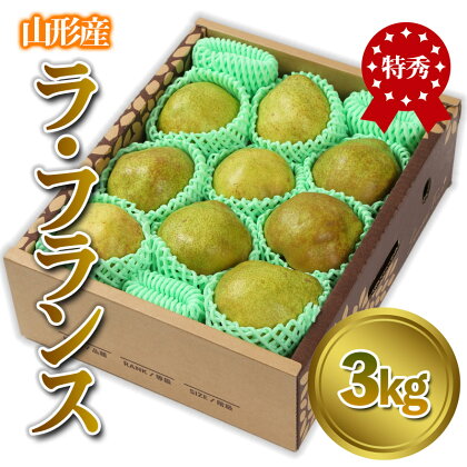 山形産 「ラ・フランス」 特秀品 3kg (8～13玉) FY24-086