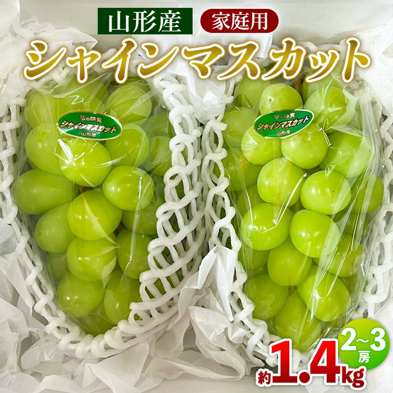 【ふるさと納税】【家庭用】シャインマスカット 約1.4kg 2~3房 FY25-002