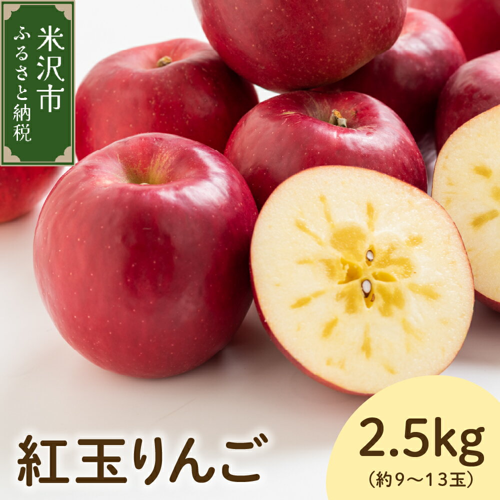 [先行予約 令和6年産] 紅玉りんご 2.5kg 約9〜13玉 10月中旬頃〜お届け りんご リンゴ 林檎 フルーツ 果物 紅玉 蜜入り 2024年産 産地直送 山形県 米沢市