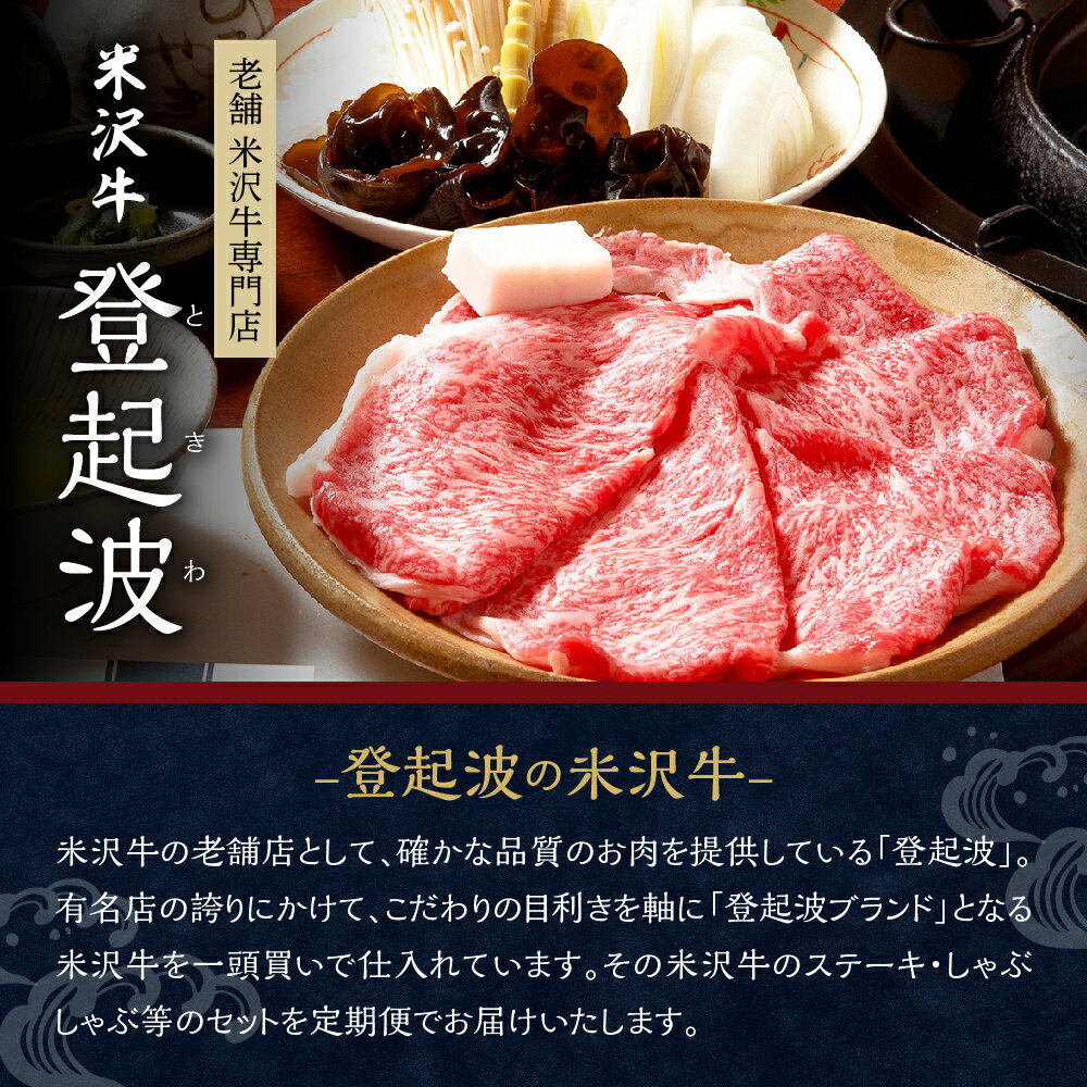 【ふるさと納税】米沢牛 定期便 6回 コース 牛肉 和牛 日本三大和牛 ブランド牛 米沢牛ブランド 国産 国産牛 人気 登起波 お取り寄せ グルメ 贈答 ギフト 贈り物 逸品 送料無料 山形県 米沢市