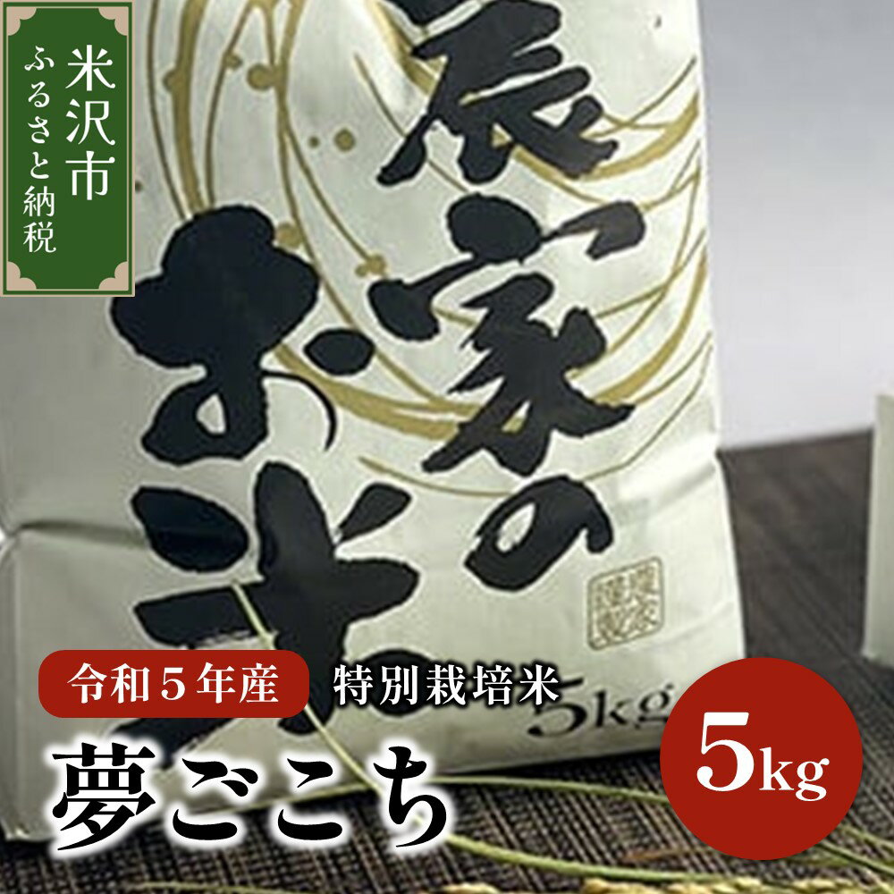 [令和5年産]特別栽培米 夢ごこち 5kg 1袋 玄米可 農家直送 2023年産