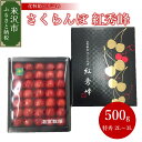 《 先行予約 》 ハウス さくらんぼ 紅秀峰 500g 1箱 （ 化粧箱 手詰め ） 〔2024年6月上旬頃発送〕 特秀 2L ～ 3L 2024年産 サクランボ 贈答用 山形県 米沢市