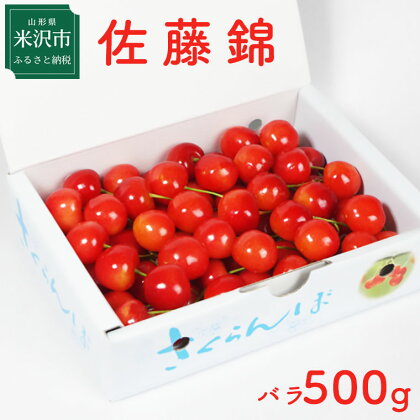 《 先行予約 》【 令和6年産 】 さくらんぼ 佐藤錦 500g バラ詰め ( 秀 L以上 ) 〔 6月中旬 ～ 下旬頃 お届け 〕 2024年産 農家直送 産地直送 サクランボ バラ 贈答用 のし 山形県 米沢市