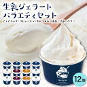 【ふるさと納税】生乳ジェラートバラエティセット 12個 ミルク ラムレーズン キャラメル 抹茶 ブルーベリーアイス ジェラート スイーツ デザート 生乳 ジェラ...