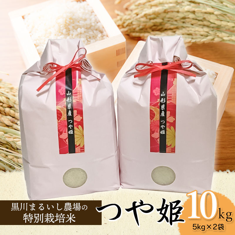 【令和5年産】黒川まるいし農場の特別栽培米 つや姫 10kg(5kg×2袋) 精米