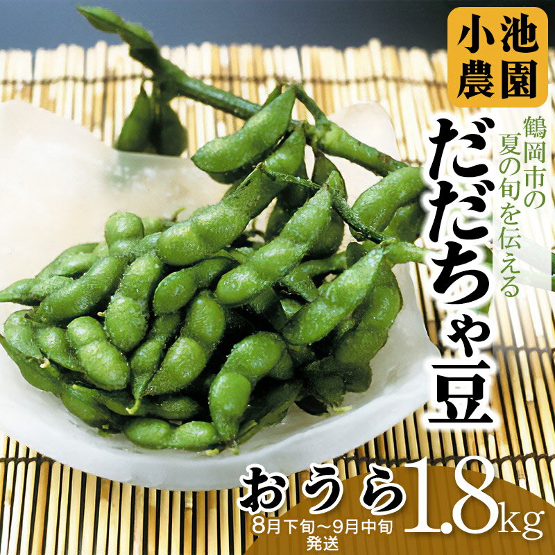 【ふるさと納税】【令和8年産先行予約】小池農園のだだちゃ豆【おうら】1.8kg（600g×3袋） K-832 枝豆