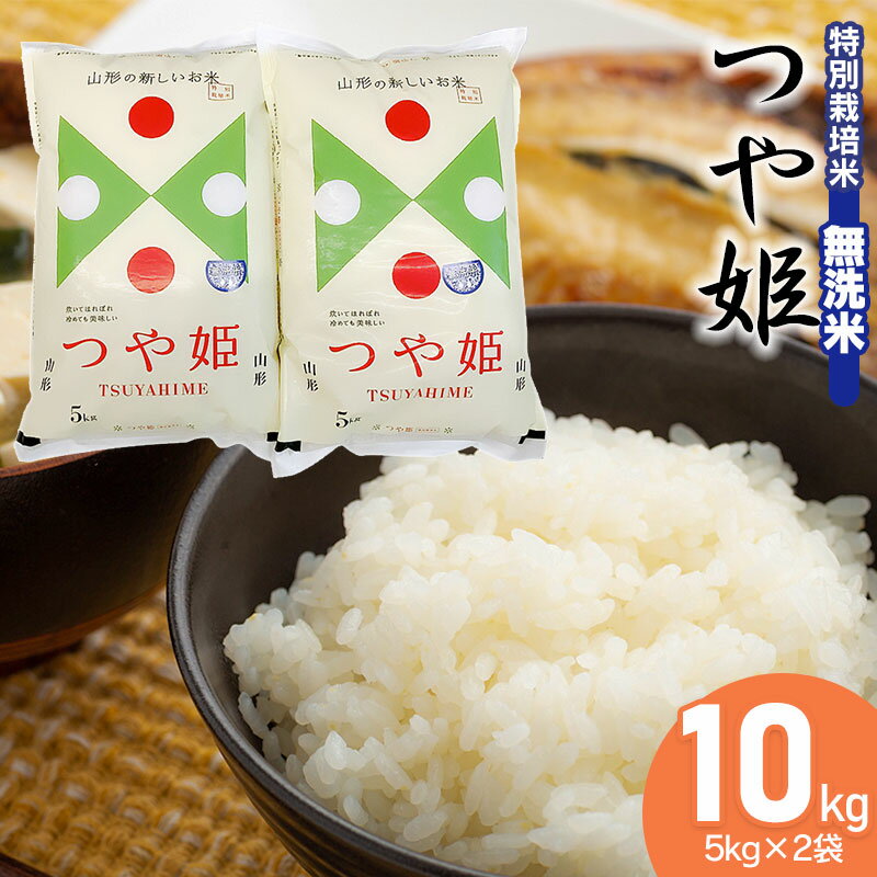 【ふるさと納税】【令和4年産米】特別栽培米 つや姫 無洗米 10kg（5kg×2袋） 新米